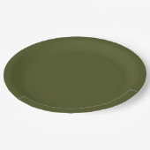 Minimalistische Berufliche Farbe der Solid Army Gr Pappteller (Schrägansicht)