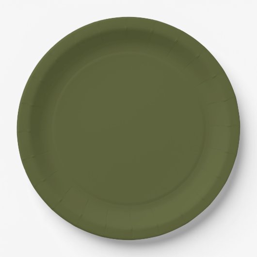 Minimalistische Berufliche Farbe der Solid Army Gr Pappteller (Vorderseite)
