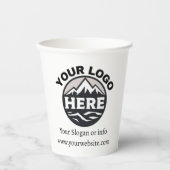 Minimalistische Berufliche Firmenlogos-Zusammenste Pappbecher (Vorderseite)