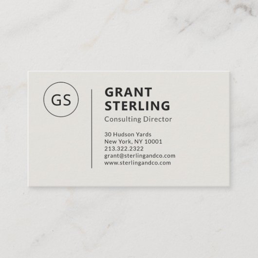 Minimalistische Berufliche Führungskraft Moderne Visitenkarte (Vorderseite)