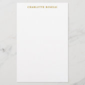 Minimalistische Berufliche Goldfarbe Briefpapier (Vorderseite)
