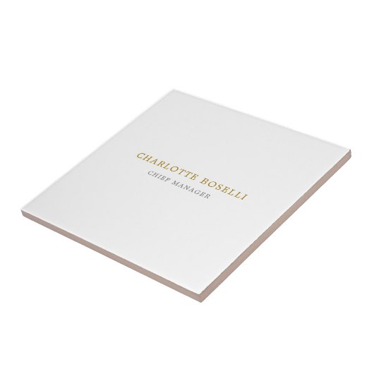 Minimalistische Berufliche Goldfarbe Fliese (Seite)