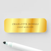 Minimalistische Berufliche Goldfarbe Namensschild (Beispiel)