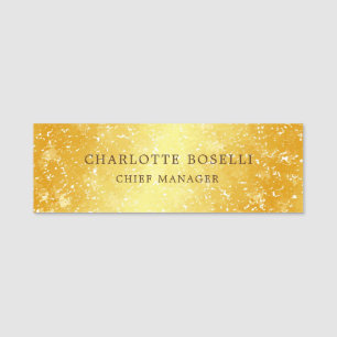 Minimalistische Berufliche Goldfarbe Namensschild