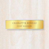 Minimalistische Berufliche Goldfarbe Türschild (Vorderseite )