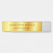 Minimalistische Berufliche Goldfarbe Türschild (Vorderseite )