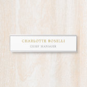 Minimalistische Berufliche Goldfarbe Türschild (Vorderseite )