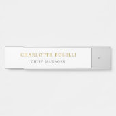 Minimalistische Berufliche Goldfarbe Türschild (Vorderseite )