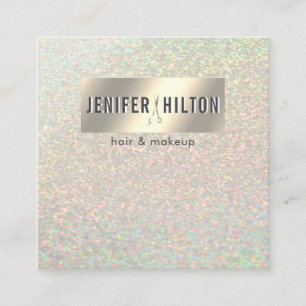 Minimalistische berufliche Goldfolie Quadratische Visitenkarte