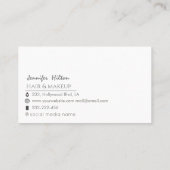 Minimalistische berufliche Goldfolie Visitenkarte (Rückseite)