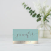 Minimalistische berufliche Goldfolie Visitenkarte (Stehend Vorderseite)