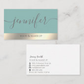 Minimalistische berufliche Goldfolie Visitenkarte (Vorne/Hinten)