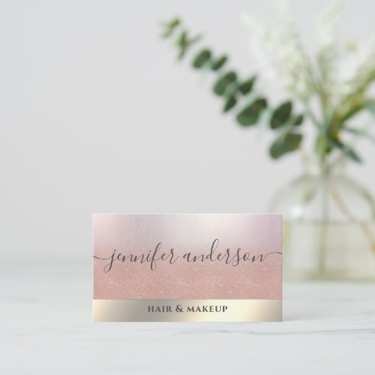 Minimalistische berufliche Goldfolienkarte Visitenkarte (Stehend Vorderseite)