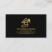 Minimalistische Berufliche Goldline Visitenkarte (Rückseite)