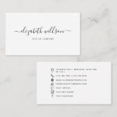 Minimalistische Berufliche handgeschriebene Unters Visitenkarte (Vorne/Hinten)