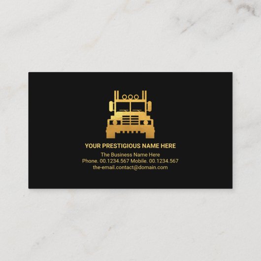 Minimalistische Berufliche LKW-Leine Visitenkarte (Rückseite)