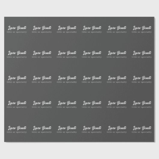 Minimalistische Berufliche moderne Handschrift Dun Geschenkpapier (Flach)