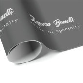 Minimalistische Berufliche moderne Handschrift Dun Geschenkpapier (Rolleneckpunkt)