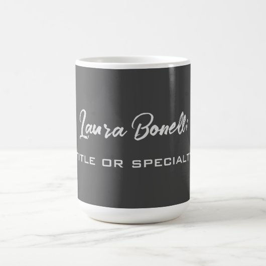 Minimalistische Berufliche moderne Handschrift Dun Kaffeetasse (Mittel)