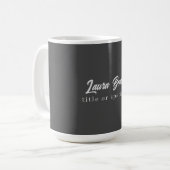Minimalistische Berufliche moderne Handschrift Dun Kaffeetasse (Vorderseite Links)