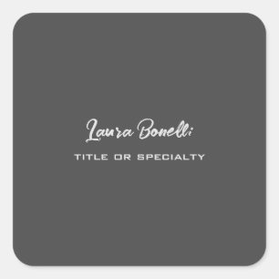 Minimalistische Berufliche moderne Handschrift Dun Quadratischer Aufkleber