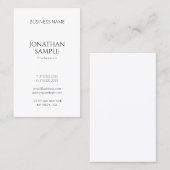 Minimalistische berufliche moderne vertikale visitenkarte (Vorne/Hinten)