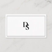 Minimalistische Berufliche Monogramm Visitenkarte (Vorderseite)