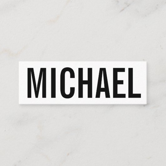 Minimalistische berufliche mutige moderne mini visitenkarte (Vorderseite)