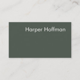 Minimalistische Berufliche Navy-Green-Business-Kar Visitenkarte