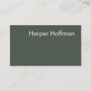 Minimalistische Berufliche Navy-Green-Business-Kar Visitenkarte