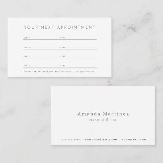 Minimalistische Berufliche Neuernennung Visitenkarte (Vorne/Hinten)