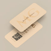 Minimalistische Berufliche Pastellpfirsiche Visitenkarte