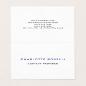 Minimalistische Berufliche Premium-Wäsche beidseit Visitenkarten (Außenseite Aufgefaltet)