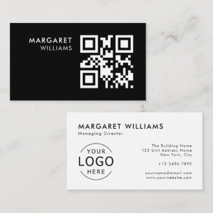 Minimalistische Berufliche QR-Logos Visitenkarte