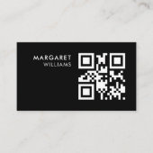 Minimalistische Berufliche QR-Logos Visitenkarte (Vorderseite)