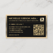 Minimalistische Berufliche Realtor Imitats Goldgre Visitenkarte (Rückseite)