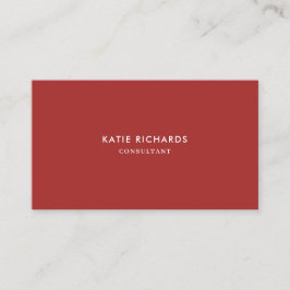 Minimalistische Berufliche Red Business Card Visitenkarte