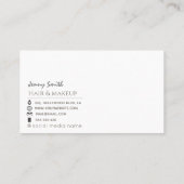 Minimalistische berufliche Rose Goldfolie Visitenkarte (Rückseite)