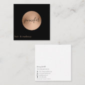 Minimalistische berufliche Rose Quadratische Visitenkarte (Vorne/Hinten)