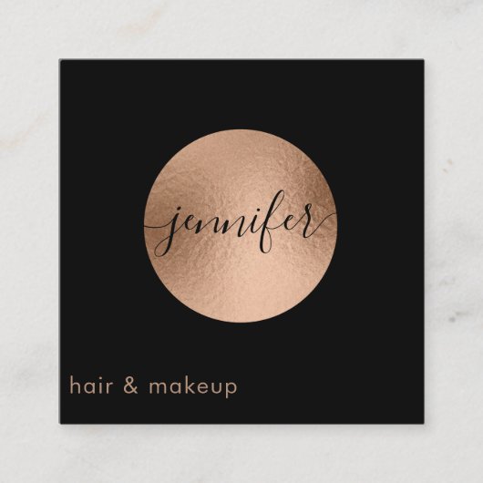 Minimalistische berufliche Rose Quadratische Visitenkarte (Vorderseite)