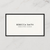 Minimalistische Berufliche Schwarz/Elfenbeinmedien Visitenkarte (Rückseite)