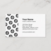 Minimalistische Berufliche Schwarz-Weiß-Corporate Visitenkarte (Rückseite)