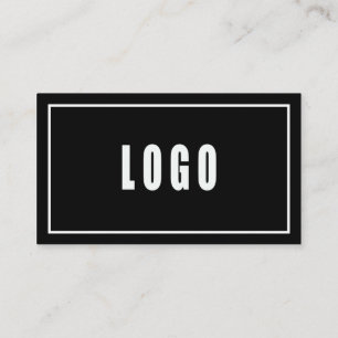 Minimalistische Berufliche Schwarz-Weiß-Corporate Visitenkarte