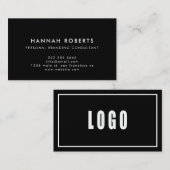 Minimalistische Berufliche Schwarz-Weiß-Corporate Visitenkarte (Vorne/Hinten)