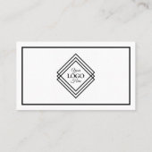 Minimalistische Berufliche Schwarz-Weiß-Corporate Visitenkarte (Rückseite)