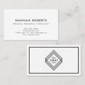 Minimalistische Berufliche Schwarz-Weiß-Corporate Visitenkarte (Vorne/Hinten)