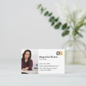 Minimalistische Berufliche Schwarzgelbe Visitenkarte (Stehend Vorderseite)