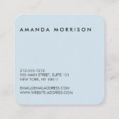 Minimalistische Berufliche Social Media Light Quadratische Visitenkarte (Rückseite)