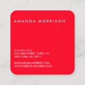 Minimalistische Berufliche Social Media Root Quadratische Visitenkarte (Rückseite)