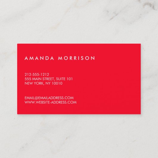 Minimalistische Berufliche Social Media Root Visitenkarte (Rückseite)